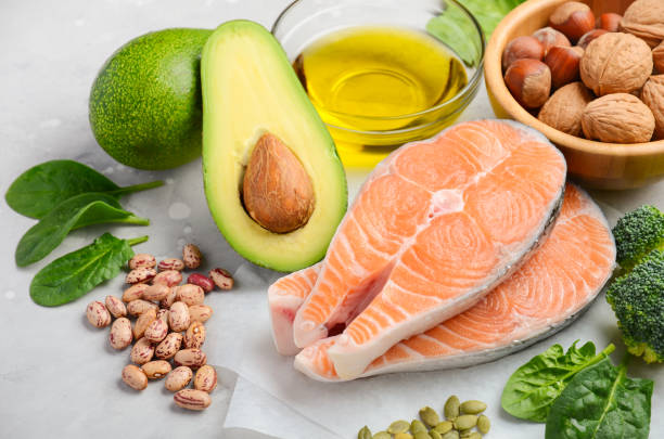 Selection of healthy food for heart, life concept, selective focus. VoVita App